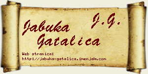 Jabuka Gatalica vizit kartica